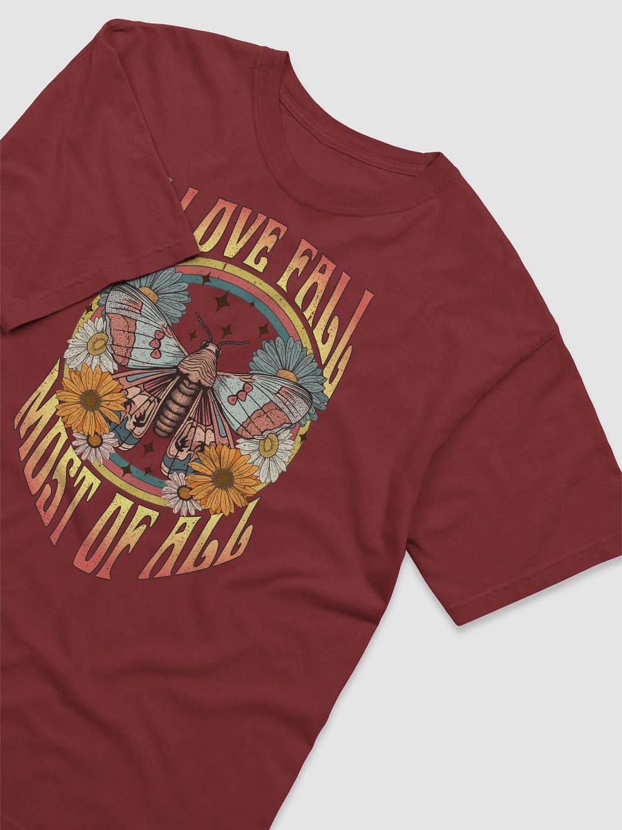 I Love Fall Most of All Moth and Flowers T-Shirt | Motivational Fall and Thanksgiving T-Shirt Design product image (10)