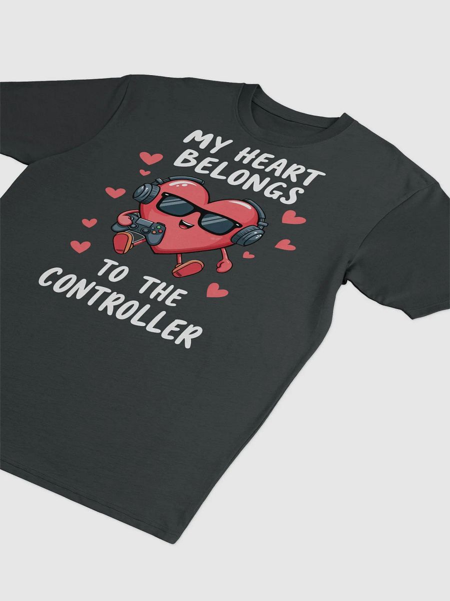 My Heart Belongs to the Controller - Funny Valentine's Gamer T-Shirt product image (3)