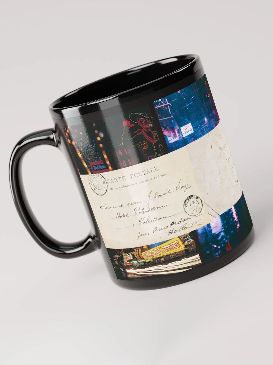 ✈️ "Travel Blues" Mug – Vintage Postcard Meets Neon City Lights 🌃 product image (5)