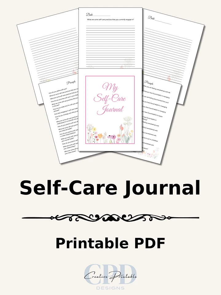 Printable Self Care Journal With Prompts product image (1)