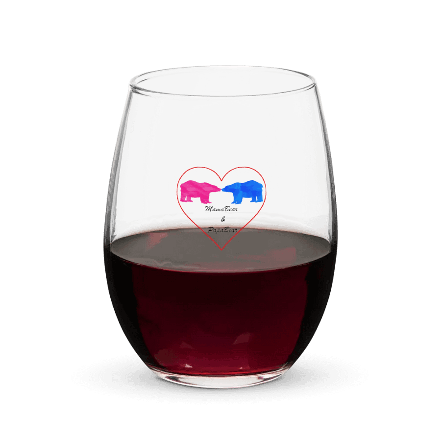 Mama & Papa Bear Wine Glass product image (5)