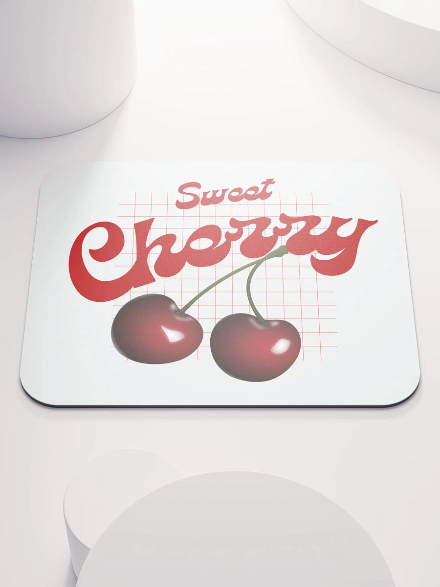 Sweet Cherry Grid Mouse Pad product image (1)