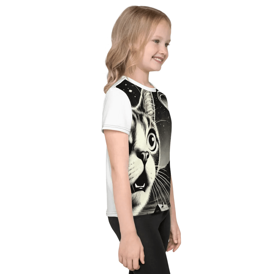 Galactic Cat Surprise Kids T-Shirt product image (4)
