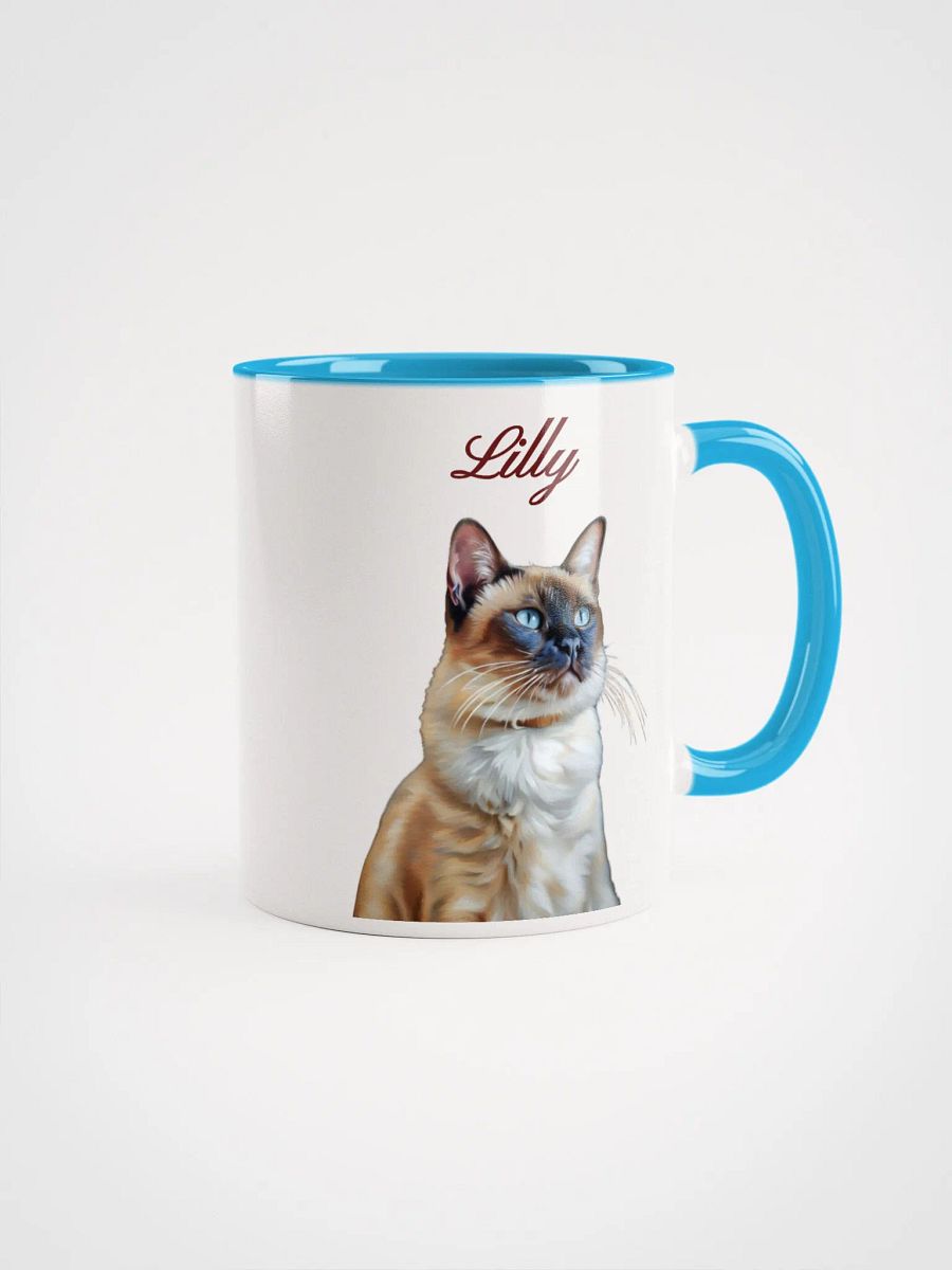 YOUR SIAMESE! / BICOLOR MUG WITH PERSONALIZED NAME / DIGITAL ART product image (2)