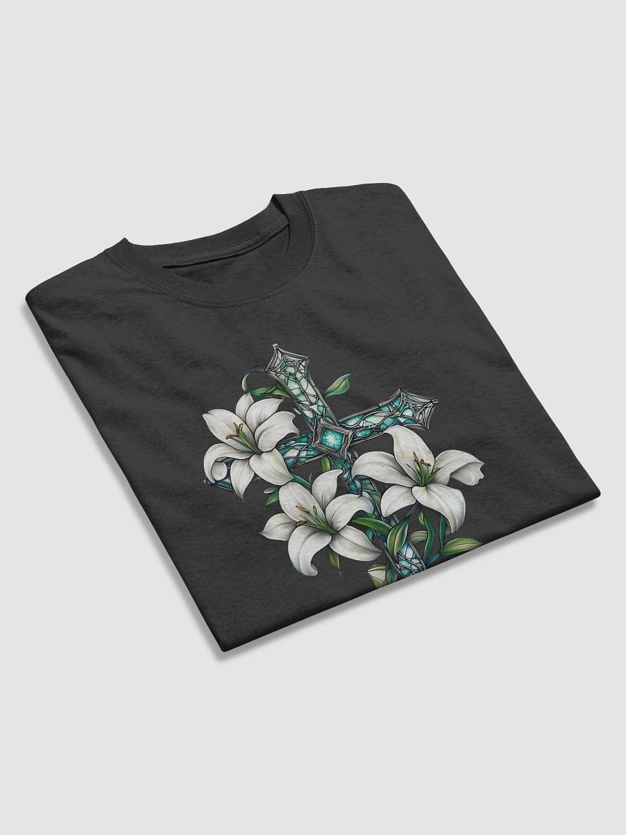 "Lilies of Grace" Cross T-Shirt product image (4)
