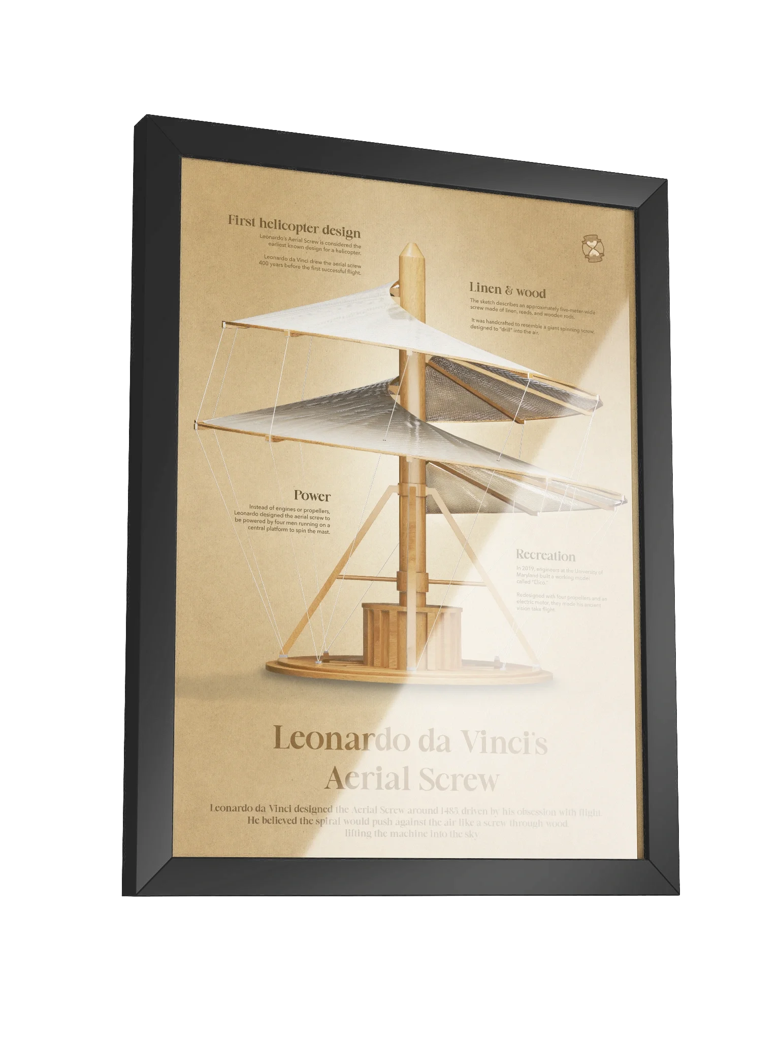 Leonardo da Vinci's Helicopter (Framed poster) product image (5)