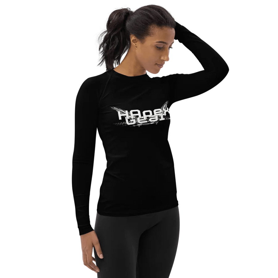 Women's Rash Guard - Black - White HApex Gear White Logo product image (9)