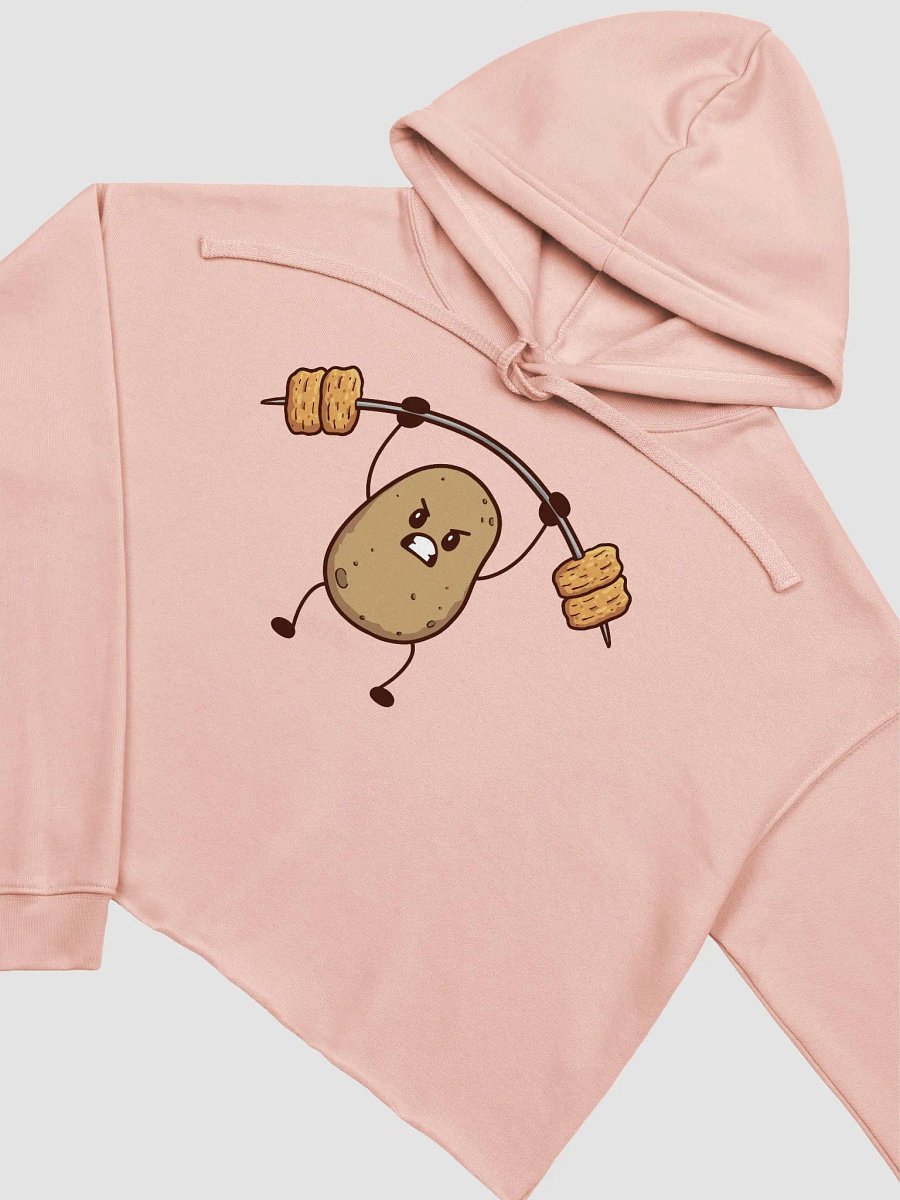 Cute Potato Weightlifting Humor Crop Hoodie product image (23)