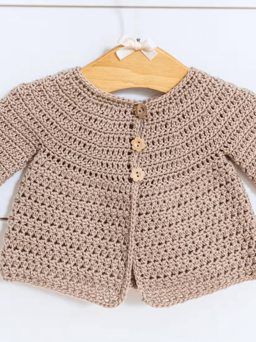 Crochet Pattern: Ella Baby Cardigan product image (6)