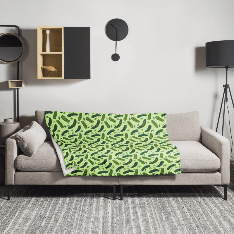 Dill Pickles Pattern Throw Blanket product image (7)