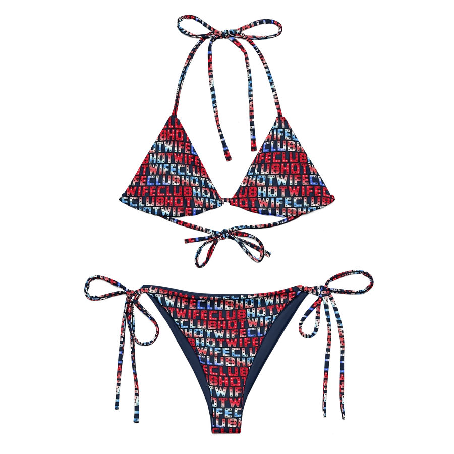 HotWifeClub Hot Wife Club red white and blue bikini product image (9)