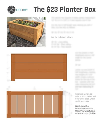 Simple DIY Planter Box Woodworking Plans (PDF) product image (2)
