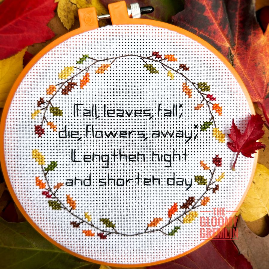 Fall, Leaves, Fall - Cross Stitch Pattern product image (1)