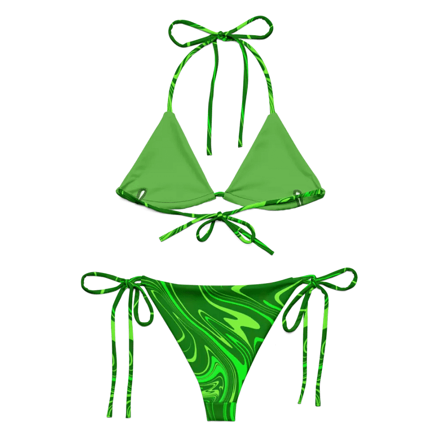 Bikini Set - Different Shades of Green Digital Fluid Art product image (4)