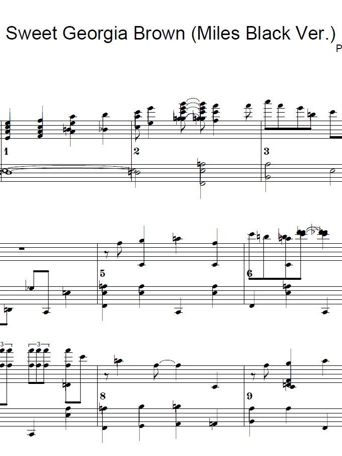 Sweet Georgia Brown - Piano sheet music product image (1)