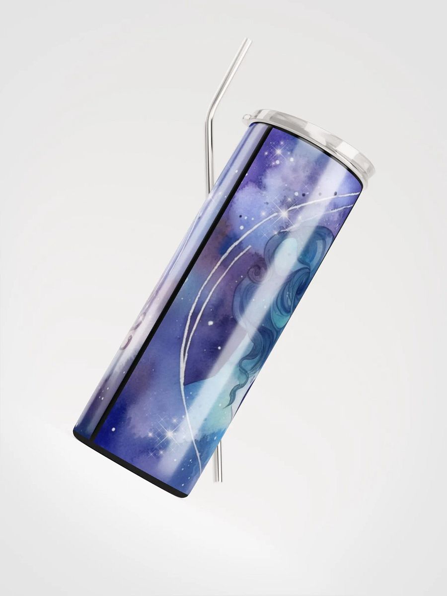 Illustrated Purple Gemini Zodiac Stainless Steel Tumbler - Keep Your Spirits High product image (4)