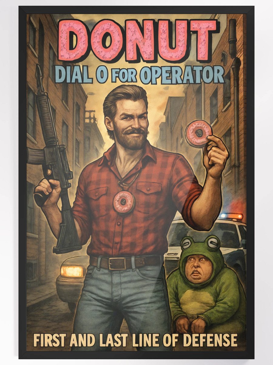 Donut Operator Mega Framed Print product image (4)