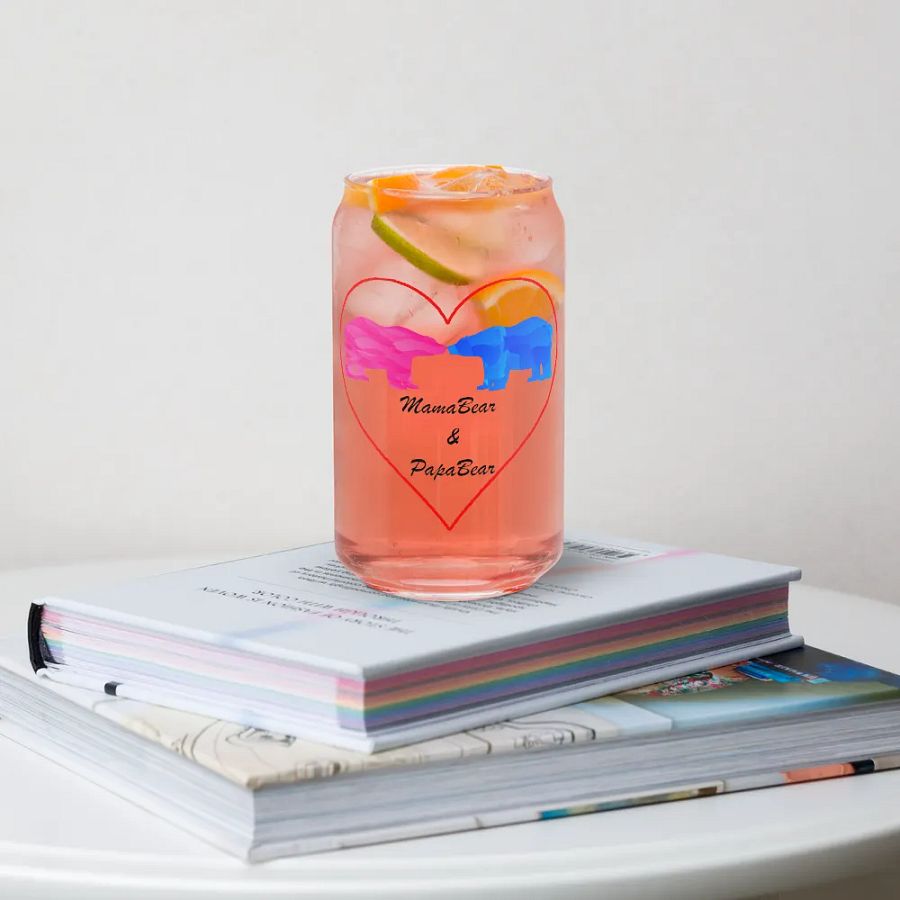 Mama & Papa Bear Can-Shaped Glass product image (4)
