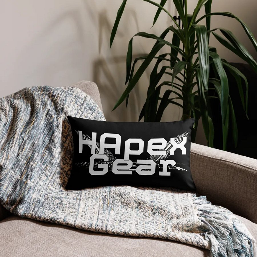 Pillow Case - Black - White HApex Gear White Logo product image (5)