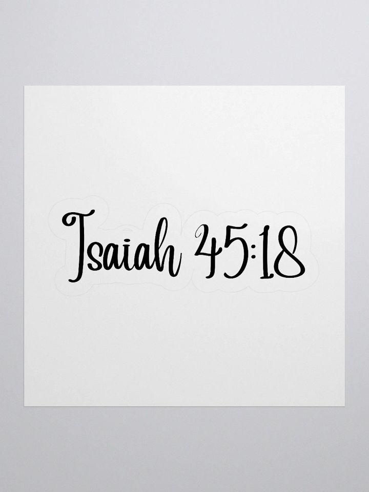 Isaiah 45:18 product image (1)