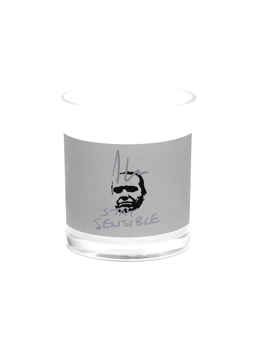 Jon Hare Stay Sensible Soy Wax Candle In A Clear Glass Jar product image (1)