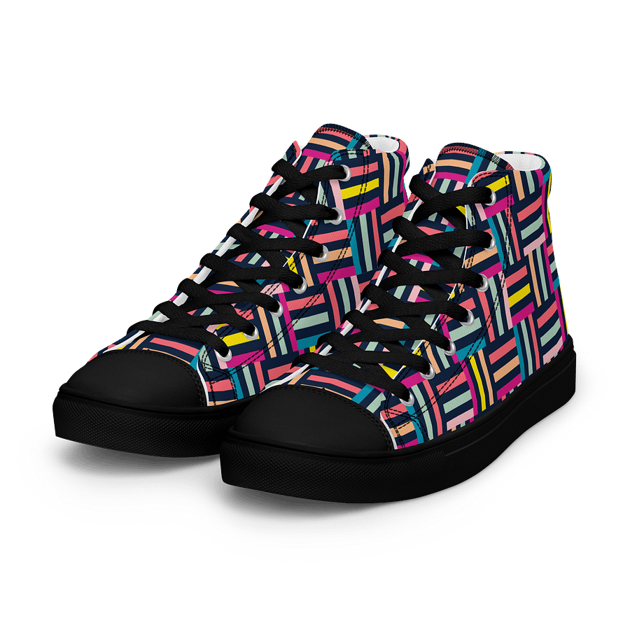 Retro Woven Women's High Tops Canvas Shoes product image (9)