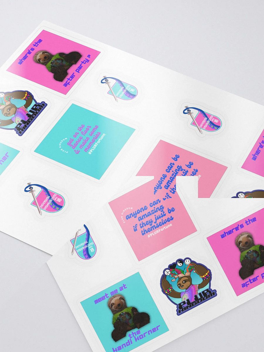 PLUR Kingdom Sticker Sheet product image (3)