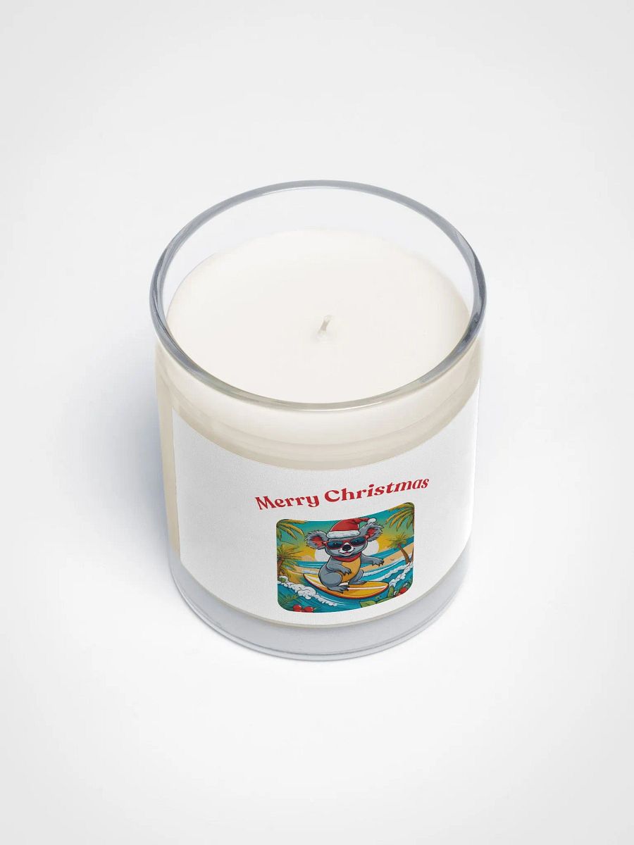 Koala Claus Surf Scene Soy Wax Candle - Red product image (3)