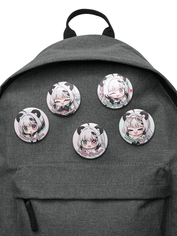 Utano Pandora 'Dress up Pan-chan' Badge Set (2.25 inch Version) product image (3)
