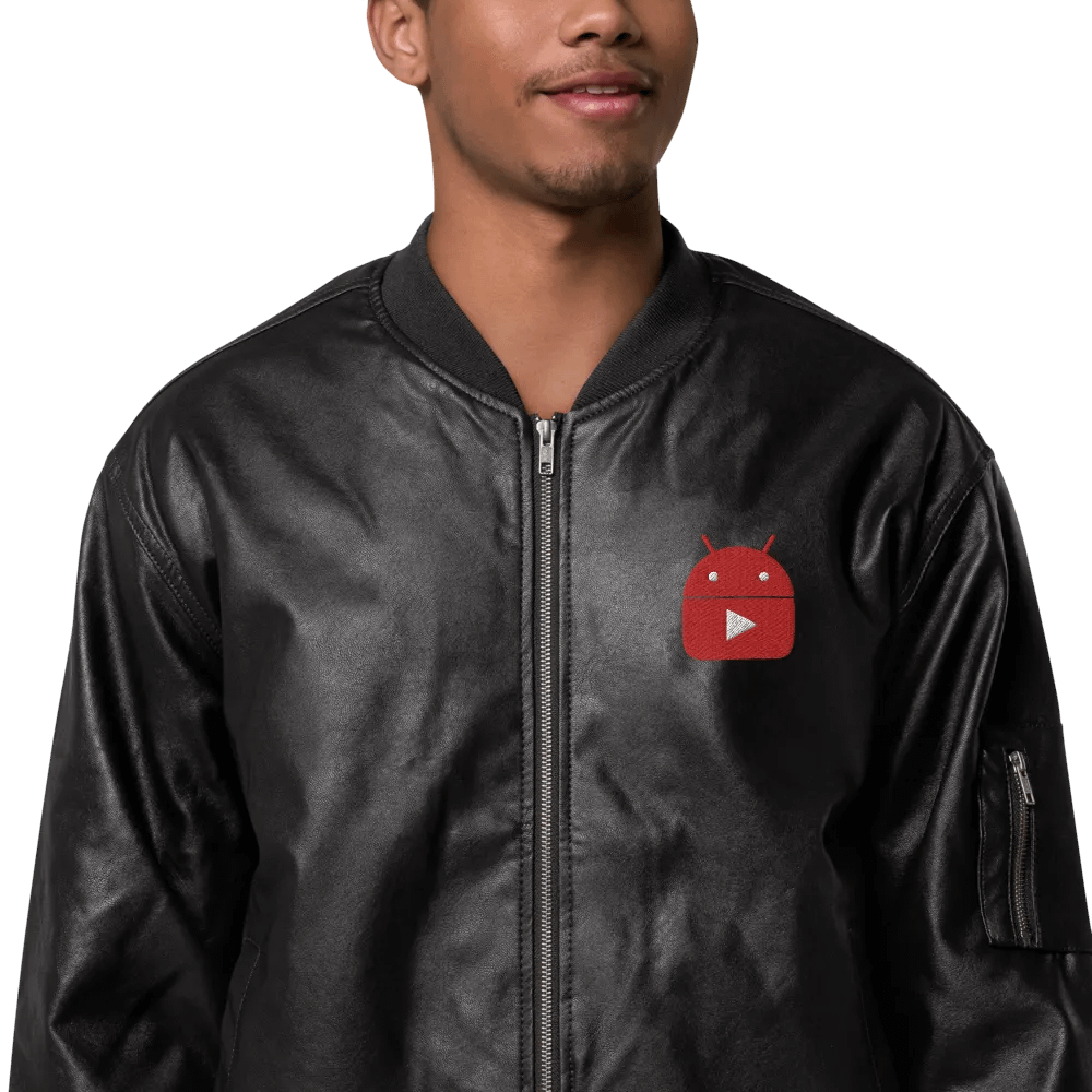 Tech Guy Logo Faux Leather Jacket product image (6)