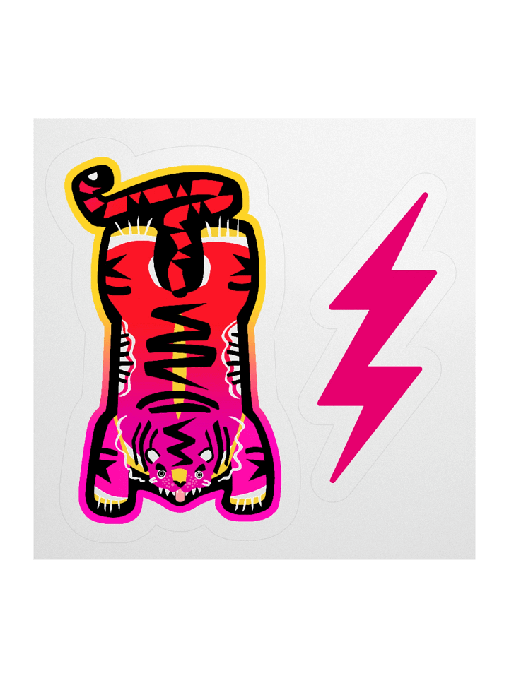 Pink and Red Tiger Sticker product image (2)