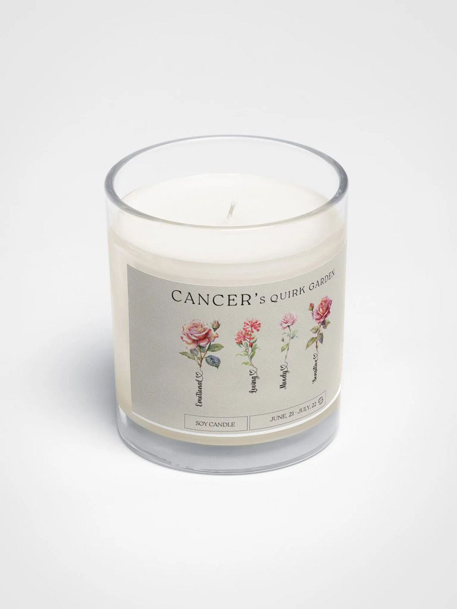 Birth Month Flower Cancer Vegan Soy Wax Candle product image (3)
