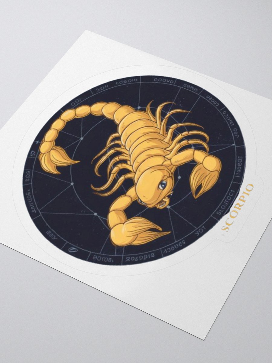 Scorpio Zodiac Sticker - Exclusive Golden Design | TDS Music product image (8)