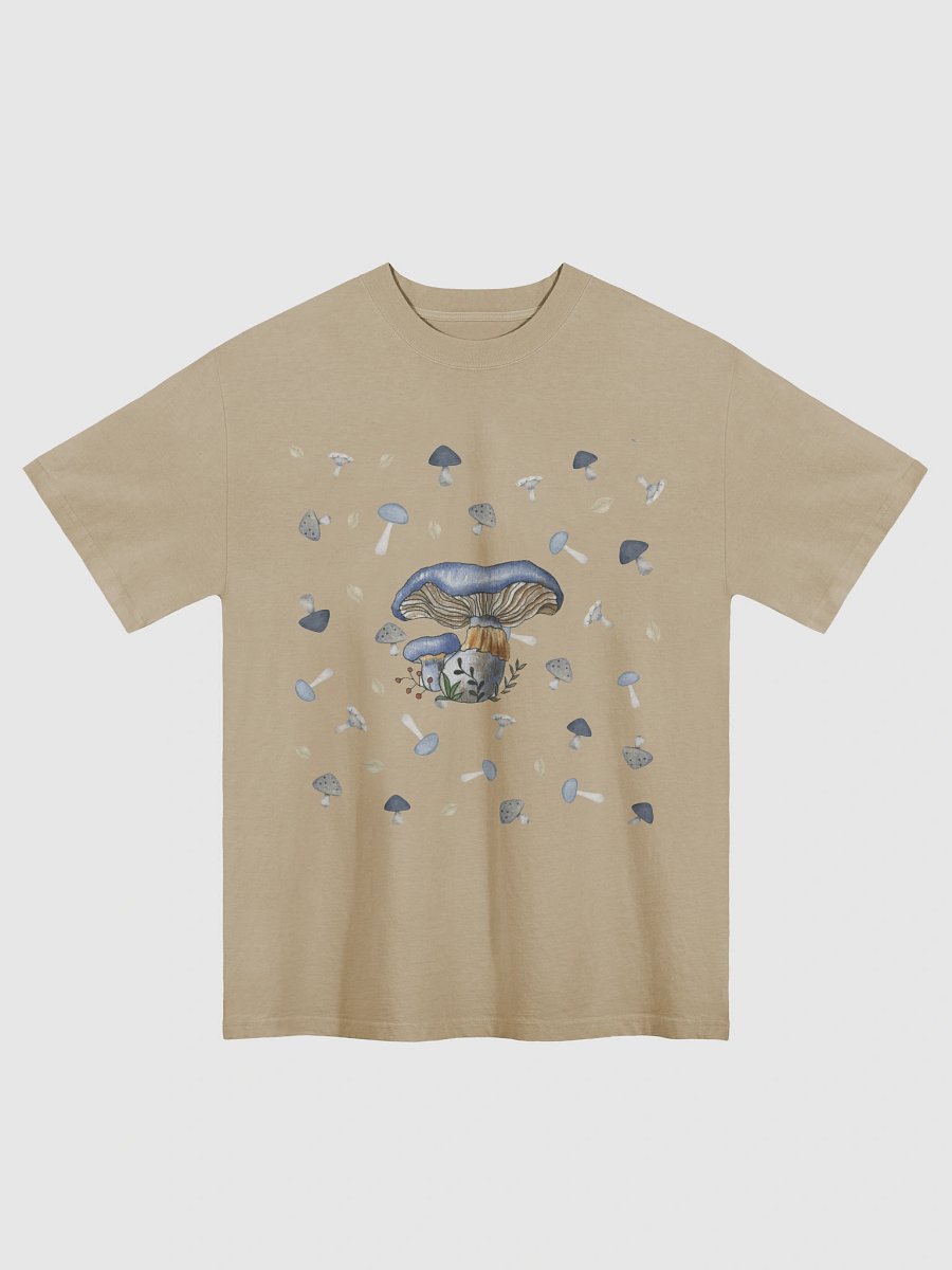 Botanical Blue Mushroom Oversized T-Shirt product image (1)