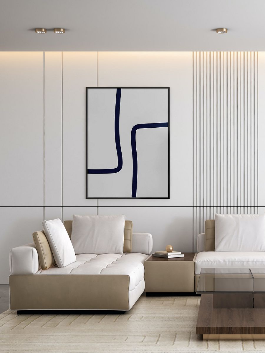 Modern Professionalism Minimalist Lines Printable Wall Art Poster, Simple Abstract Art, Minimal Soft Grey Apartment Aesthetic, Modern Art product image (7)