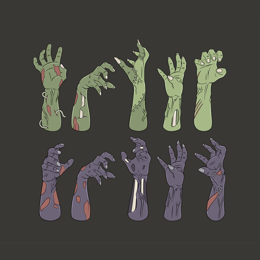 Halloween Zombie Hands Vectors - EPS Format product image (4)