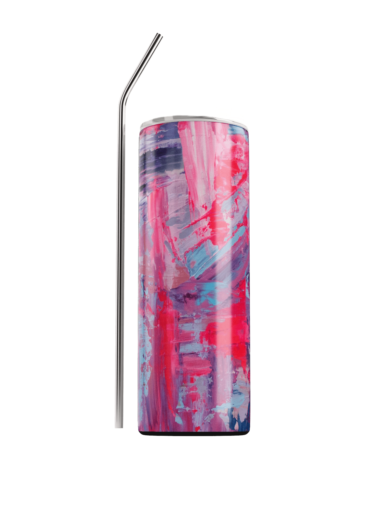 "Prickle-Me-Pink" Stainless-Steel Tumbler w/ Straw product image (1)