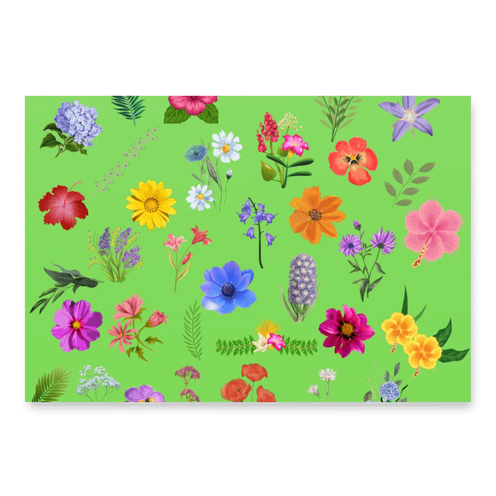 Floral Kaleidoscope Wrapping Paper Set product image (1)
