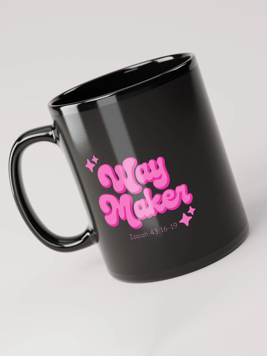 Way Maker Black Glossy Mug product image (5)