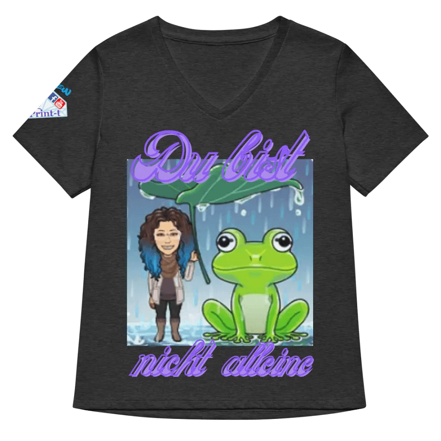Du bist nicht alleine , Damen-T-Shirt mit entspanntem V-Ausschnitt product image (49)