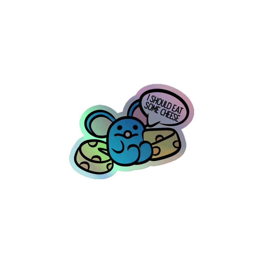 Eat Cheese Holographic Sticker product image (1)