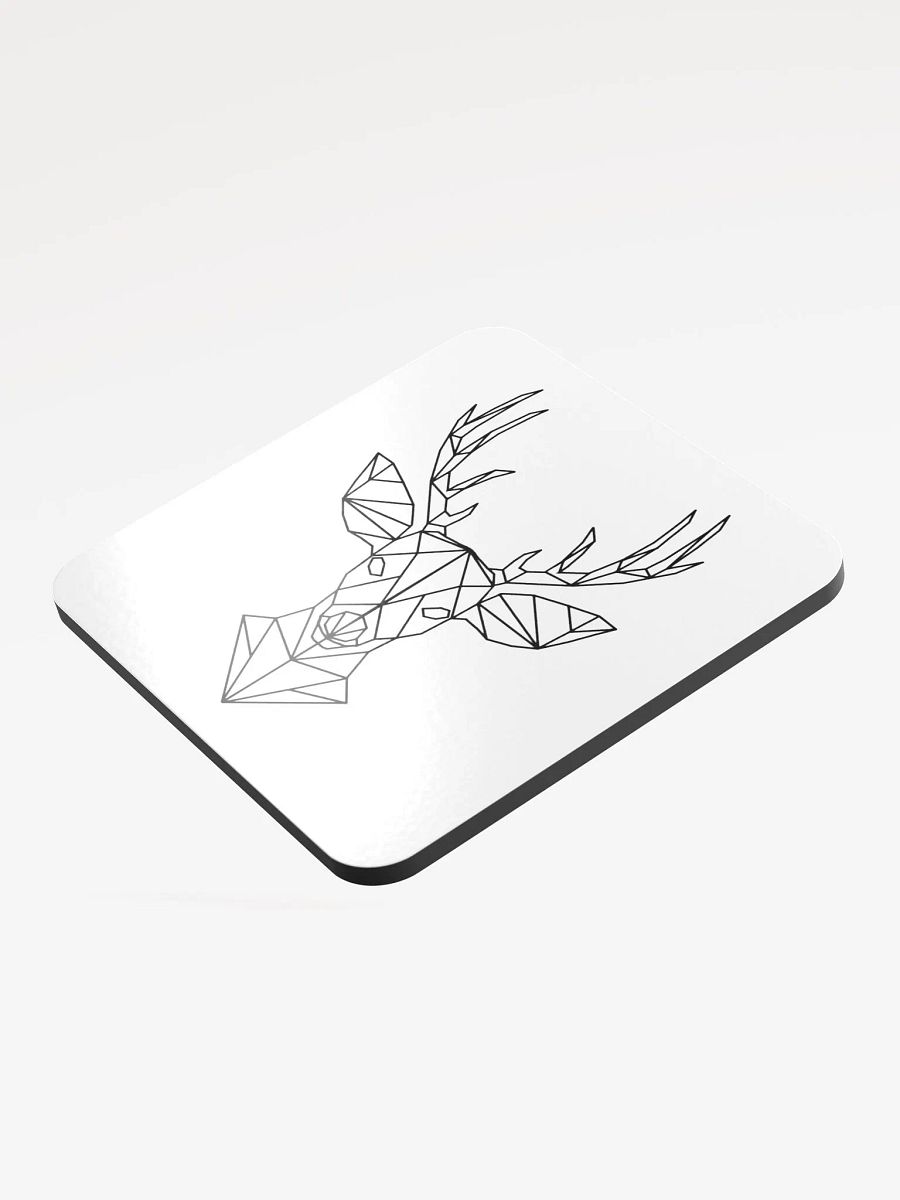 Fractal Deer Gloss-Coated Cork Coaster product image (3)