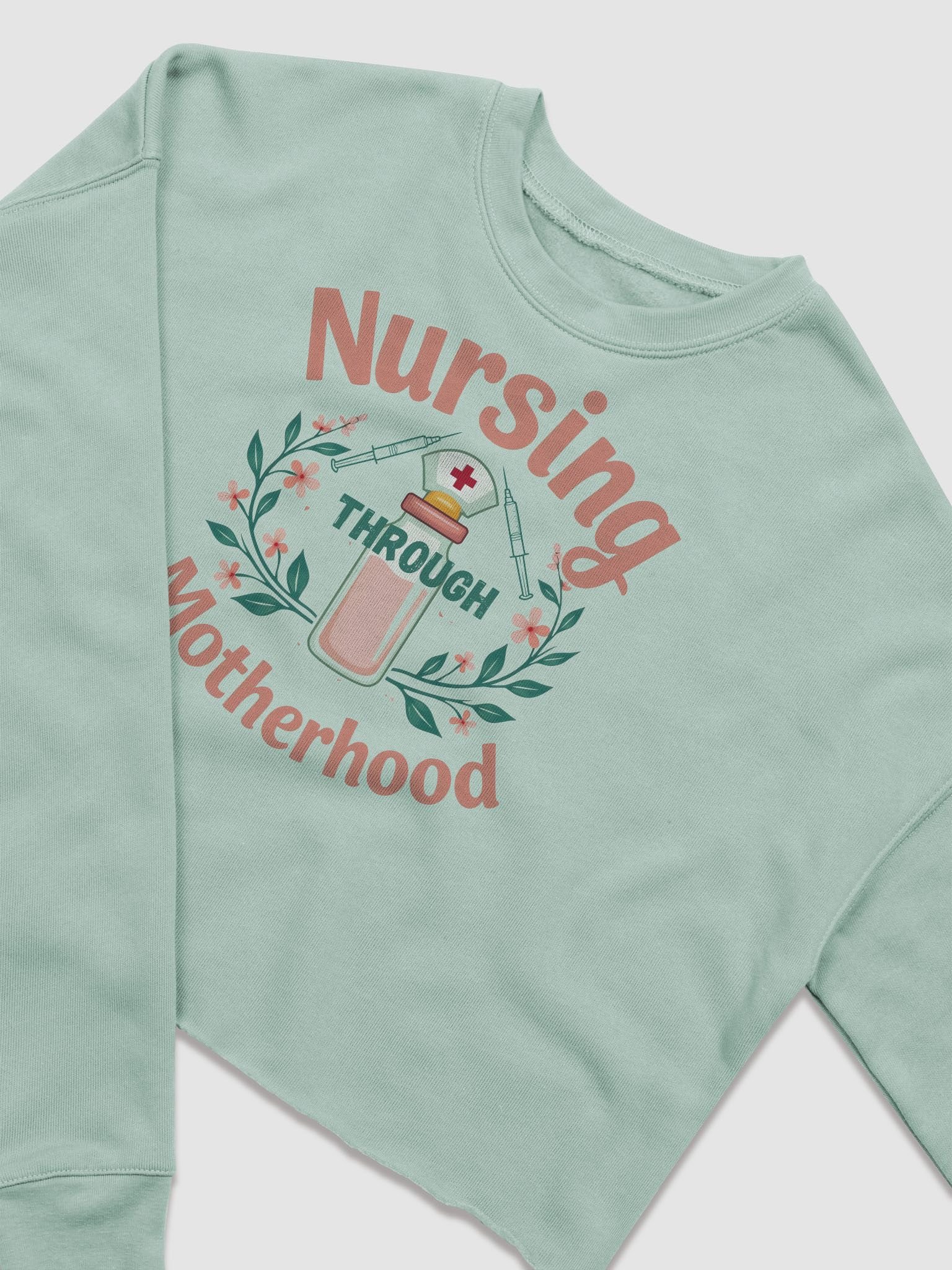 Nurse Mom Fleece Crop Sweatshirt product image (5)
