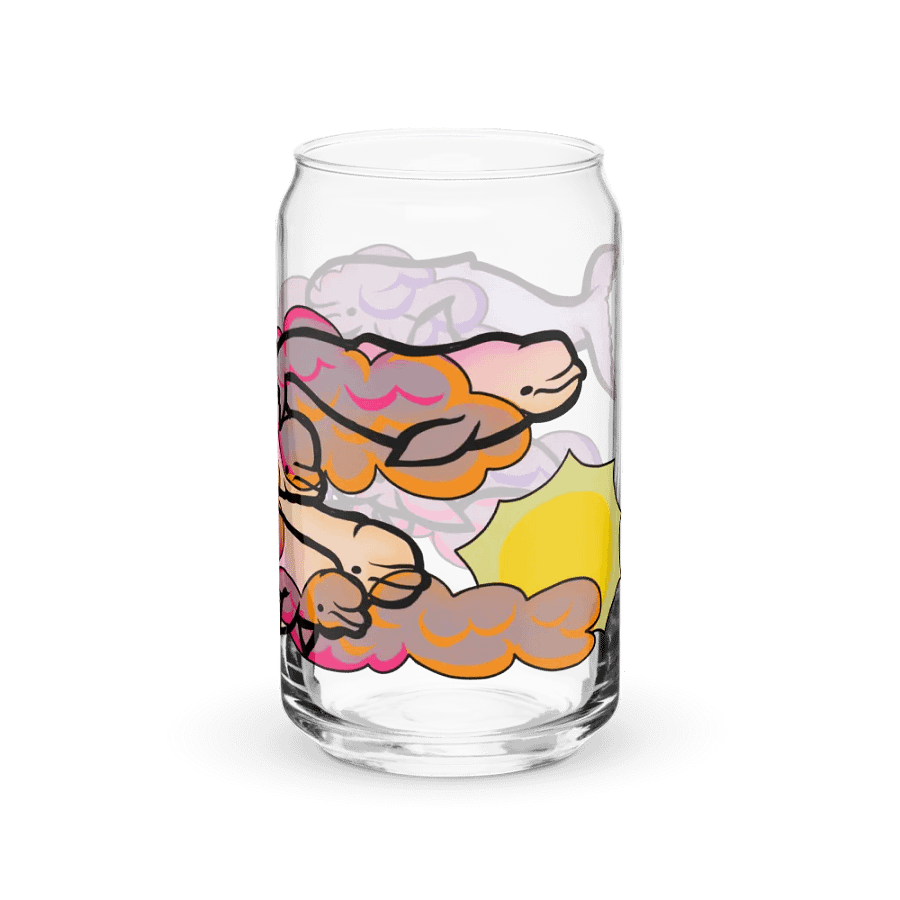 sunset beluga whales can-shaped glass product image (9)