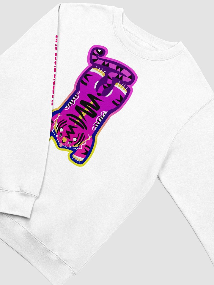 Pink Electric Tiger with Yellow Lightning Bolts - Sweatshirt product image (2)