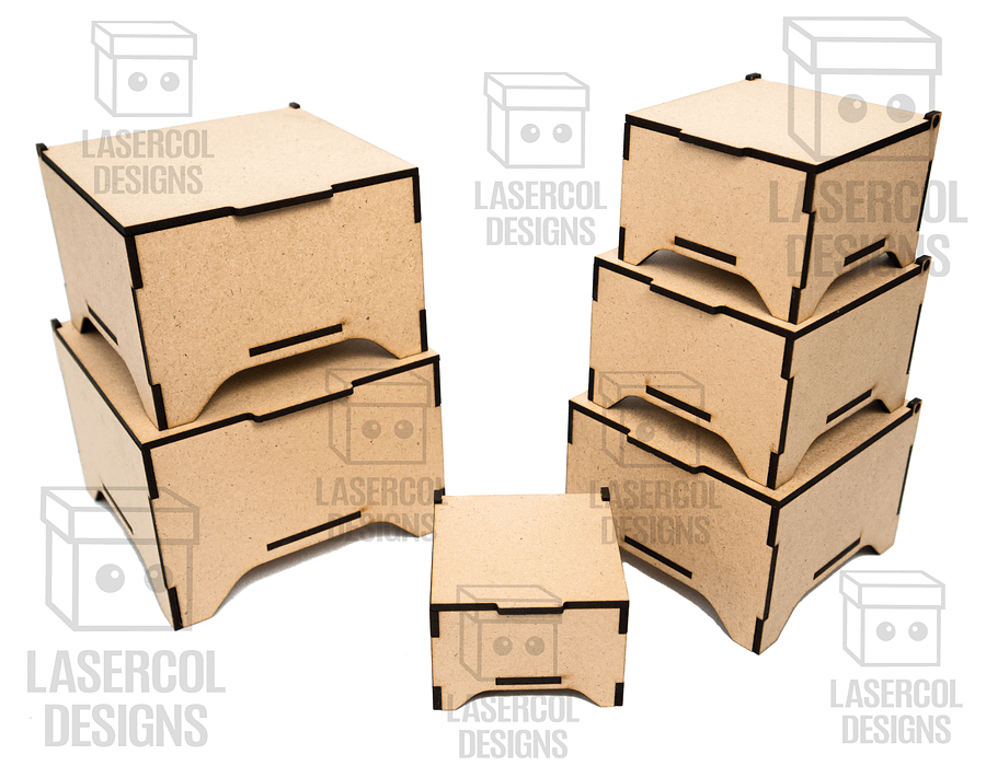 Boxes Set 6 (6 sizes) - Laser Cut Files product image (6)