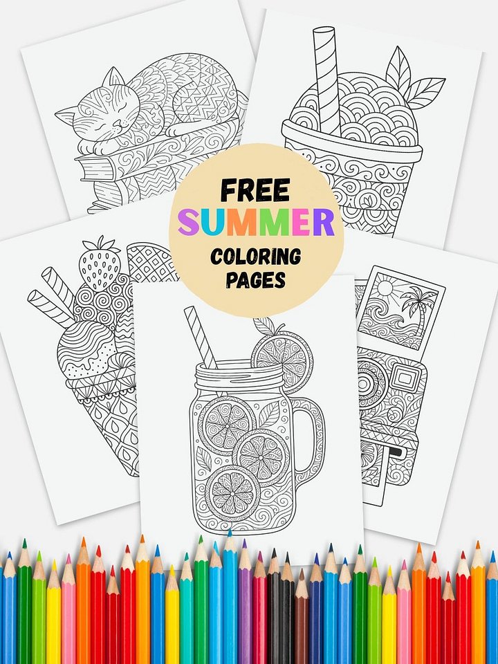 Summer Coloring Pages Freebie product image (1)