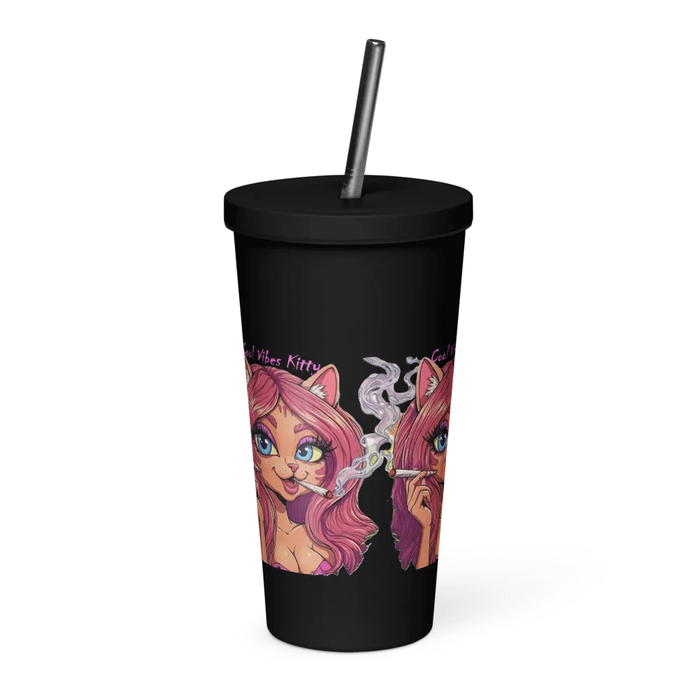 Cool Vibes Kitty Tumbler w Straw product image (4)