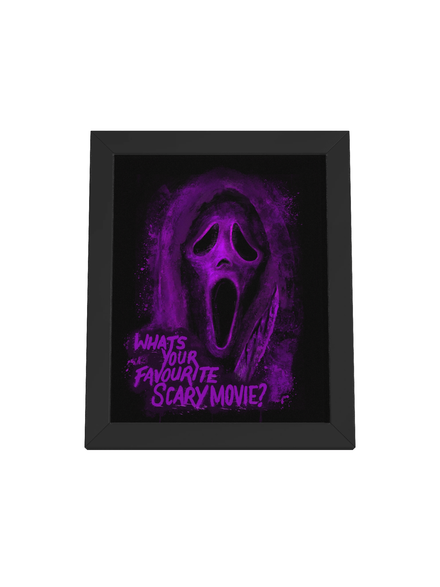 BLK Framed Ghost Face Print (Purple) product image (1)