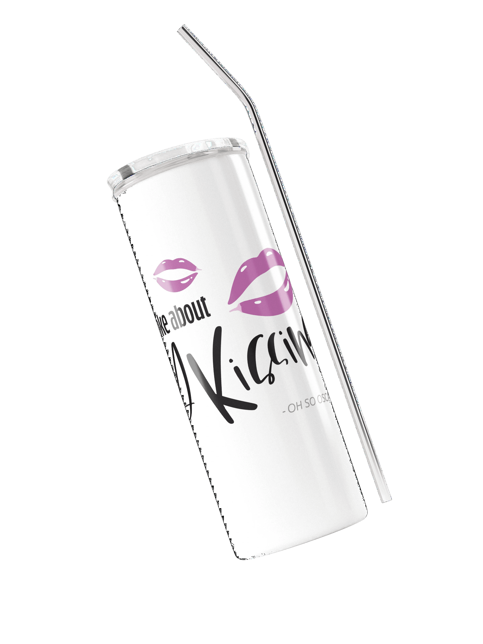 Spicy Kissing Stainless Steel Tumbler (White) product image (3)